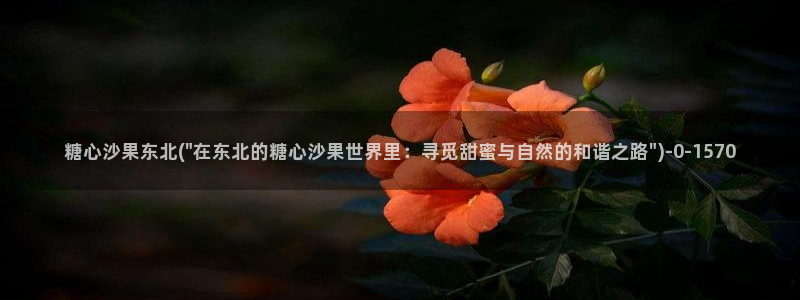 糖心vlog颜值排行：糖心沙果东北(\